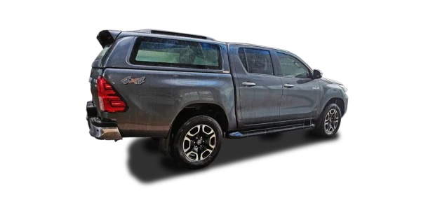 Capota de fibra CPRN048 com bagageiro em Toyota Hilux cabine dupla