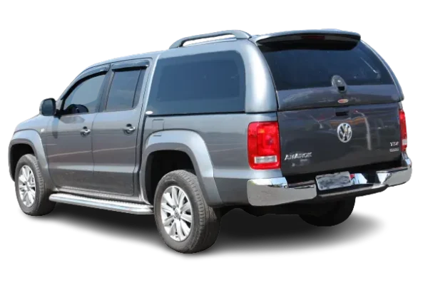 Capota de fibra modelo sw4 para vw Amarok prata cabine dupla cinza